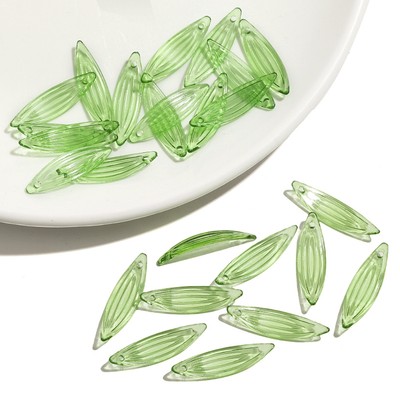 10-50 miếng Acrylic Mini Lá Mặt Dây Chuyền Chìa Khóa Vòng Tay Đính Hạt Handmade DIY Trang Sức Chất Liệu Treo Phụ Kiện Trang Sức