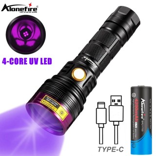 Đèn pin Alonefire UV LED 365nm SV18 12W tia cực tím có thể sạc lại