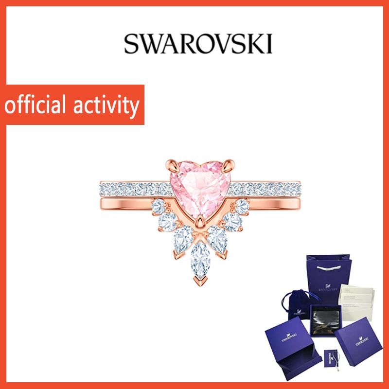 Hàng sẵn có Swarovski ONE Nhẫn thời trang Nhẫn cố định Nhẫn tối giản Nhẫn nữ Nhẫn bạc Nhẫn đính đá p