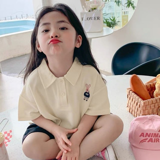  Quần áo trẻ em phong cách mới Áo sơ mi polo ngắn tay có ve áo nửa tay