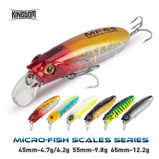 Mồi câu cá kingdom micro fly 45mm 55mm 65mm 4.7g 6.2g 9.8g 12.2g nổi mồi cứng