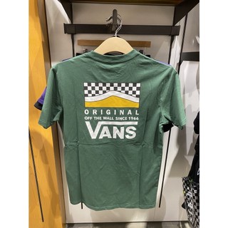 Áo thun in chữ xanh ngắn tay thông thường VANS mới