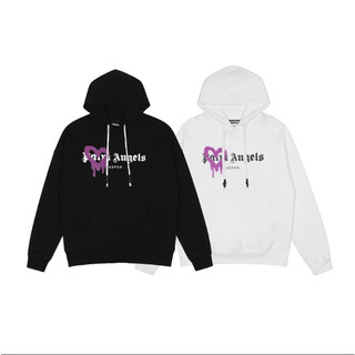 Thời Trang Palm ANGELS Palm Angel Xịt Tím Tình Yêu Logo Xịt Sơn In Áo Khoác