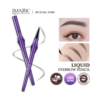  Bút chì kẻ mày nước đôi IMAGIC Bút lông mày lâu trôi Trang điểm mắt 3 màu cho nhiều công dụng 