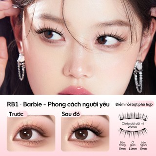 Lông mi từ tính Genielash 1 cặp Lông mi giả 3D 4 lông mi từ tính để trang điểm Lash từ tính tự nhiên