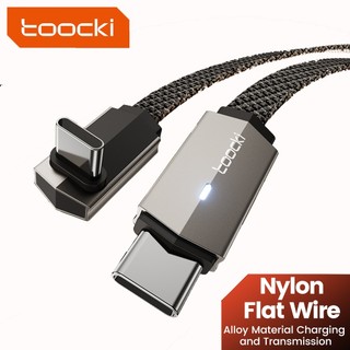 Toocki 90 độ khuỷu tay kép loại c cáp dữ liệu 60w sạc flash nhanh pd20w usb c dây sạc nhanh