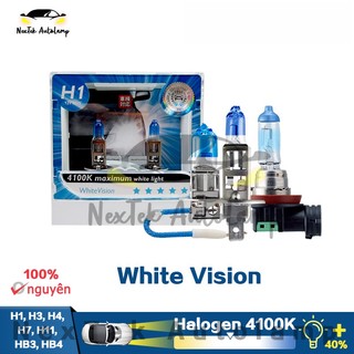 For Philips White Vision H1 H3 H4 H7 H11 HB3 HB4 12V 4100K 4300K Đèn pha ô tô Halogen trắng ấm