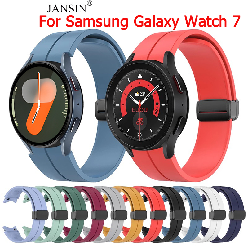 Dây đeo silicon khóa từ tính cho Samsung Galaxy Watch 7 5 Pro Dây đeo silicon Galaxy Watch7 5 Pro 40