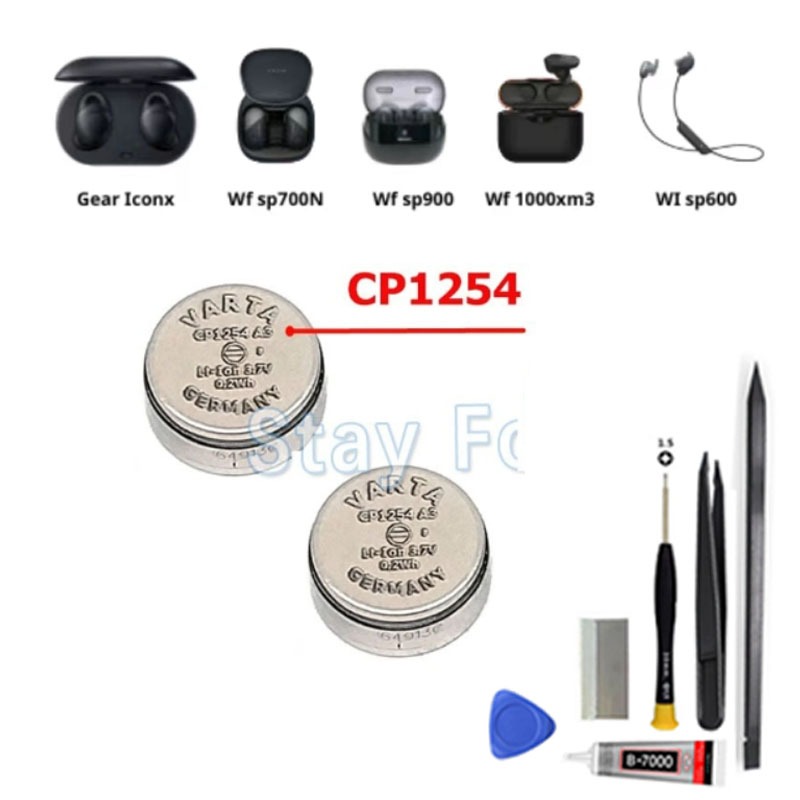 2 Pin Varta CP1254 1254 A3 Dành Cho SONY WF-SP900 WF-1000XM3 WF-SP700N WF-1000X WF-XB700 WF-H800 XM3