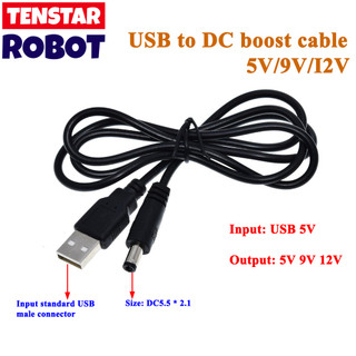 Dây tăng nguồn usb dc 5v sang dc 5v 9v 12v mô-đun bước lên bộ chuyển đổi usb cáp chuyển đổi 2.1 * 5.5mm cắm