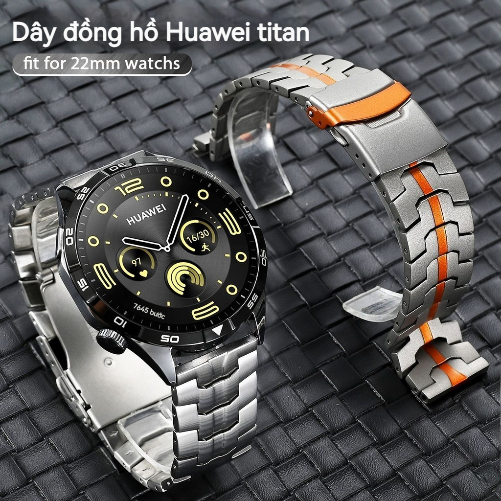 Thích hợp cho Huawei Watch4pro /GT6/GT5/GT4/GT3/GT5pro Dây đeo titan nguyên chất Iron Man Dây đeo th