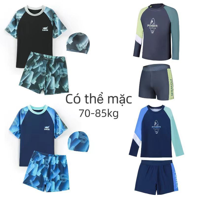 [Hàng có sẵn Giao hàng nhanh] Đồ bơi bé trai cỡ lớn phong cách mới Đồ bơi trẻ em Đồ bơi bé béo Đồ bơ
