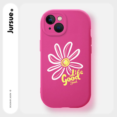 Ốp lưng JURSUE mềm chống bẩn hoa đơn giản dễ thương đẹp cho iPhone 16 15 14 13 12 11 Pro Max SE 2020 X XR XS 8 7 ip kute Y5313