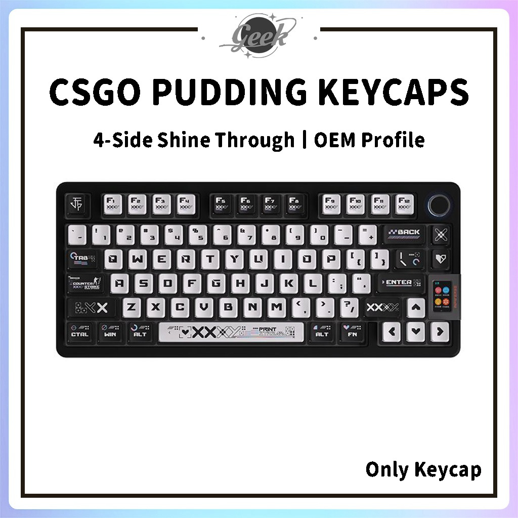 Csgo-eva Pudding Keycaps PBT Dye-sub OEM Profile Keycap Custom Keycaps Tương thích với Cherry Gatero