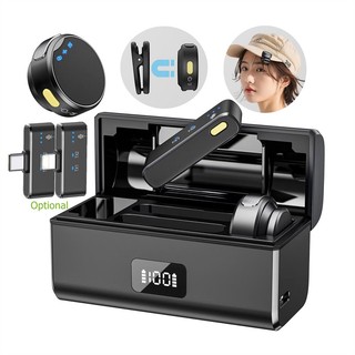 M9 Chuyên Nghiệp Từ Không Dây Micro Lavalier Ghi Video Ve Áo Mini Mic Cho iPhone Android Loại c Điện Thoại LIve Stream