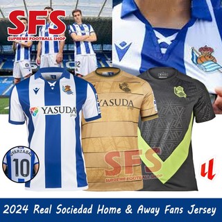 [Sfs] Top Quilty 24-25 Áo bóng đá Real Sociedad Áo bóng đá nam thể thao phiên bản S-4XL