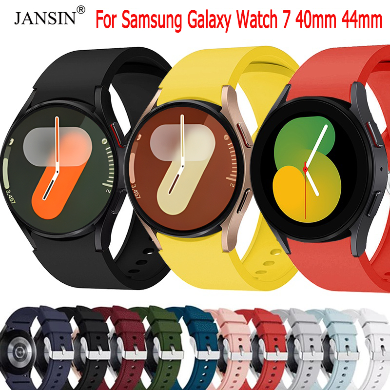 Dây đeo cho Samsung Galaxy watch 7 5 Pro Thay thế Dây đeo silicon Galaxy watch 7 40mm 44mm 45mm Đồng