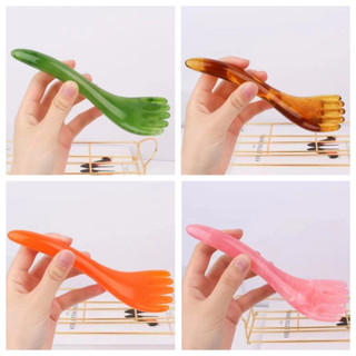 Lược Massage đầu năm móng vuốt SPA Thư giãn Máy mát xa bằng nhựa bền bỉ Cạo da đầu Stick Body Neck Leg Gua Sha Board Chăm sóc mắt Dụng cụ nâng cơ mặt Gua Sha Scraping Stick Massage Visage