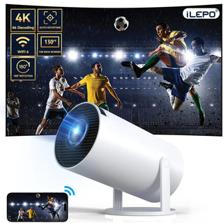 Máy chiếu di động Mini 4K Android 11.0 Máy chiếu Video gia đình có hiệu chỉnh Keystone tự động