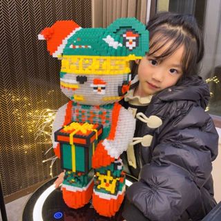[Bản cao cấp] 48cm Giáng sinh Violent Bears Đồ Chơi Lắp Ráp xếp Hình Chú Gấu gấu bearbrick Nhỏ Dễ Thương Cho Bé Trai Và Gái