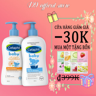 【CHÍNH HÃNG💯】Sữa tắm gội dịu lành cho bé CETAPHIL BABY WASH & SHAMPOO WITH ORGANIC CALENDULA 400ML