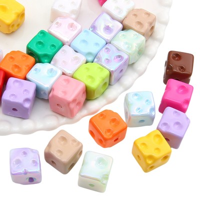 5 Chiếc 14 Mm Dễ Thương Phô Mai Khối Hạt Quyến Rũ Acrylic Rời Miếng Đệm Hạt Cho Móc Khóa Vòng Cổ Vòng Tay DIY Trang Sức Làm Phụ Kiện