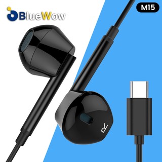 Tai nghe có dây BlueWow Type-C cho tai nghe nhét tai Samsung Tai nghe USB-C HiFi Bass Stereo, Tai nghe HiFi USB Type C Bass Stereo Điều khiển âm lượng Earbud Mic