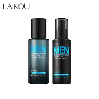 Bộ chăm sóc da nam LAIKOU dưỡng ẩm kiềm dầu và giảm mụn se khít lỗ chân lông gồm nước cân bằng da 160ml+dưỡng thể 125g