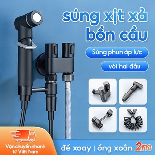 Vòi Xịt Vệ Sinh Sơn Tĩnh Điện, Chất Liệu Inox 304 Không Gỉ, Dây Kéo Lò Xo Tiện Lợi, Thiết Kế An Toàn, Tiện Lợi