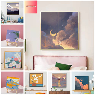 Nong Yang-30-40cm/40*50cm-tô tranh số hoá -Tranh sơn dầu tự làm Tranh sơn dầu kỹ thuật số Màu làm đầy Tranh sơn dầu Phong cảnh Hoa Quà tặng thủ công Tranh làm đầy tay--tranh tô màu số hoá ---tranh số hoá theo yêu cầu--tranh tô màu theo số--tranh tô màu