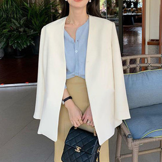 Màu Be Phù Hợp Với Áo Khoác Nữ Mùa Xuân 2024 Phong Cách Mới Nhỏ Ngoại Thương Nữ Thần Quạt Thường Ngày Sang Trọng Nhỏ Phù Hợp Với Nữ