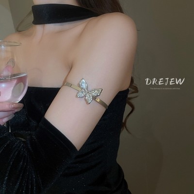 DREJEW Băng đô mở vòng tay hình bướm đính kim cương siêu lấp lánh  vòng tay sang trọng nhẹ nhàng thời trang, phụ kiện cầm tay cao cấp và đa năng dành cho nữ