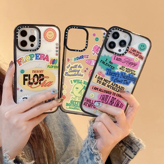 Nhãn trích dẫn khuyến khích Casetify cho iphone 15 pro max 14 pro max 14 plus 13 pro max i13 13pro 11 pro max iphone11 12 pro max Ốp điện thoại trong suốt mềm Vỏ chống sốc