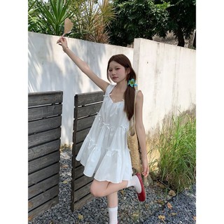 【JMWOMEN】Vitality Girl Váy đơn giản nơ ba chiều đơn giản sang trọng Hàn Quốc