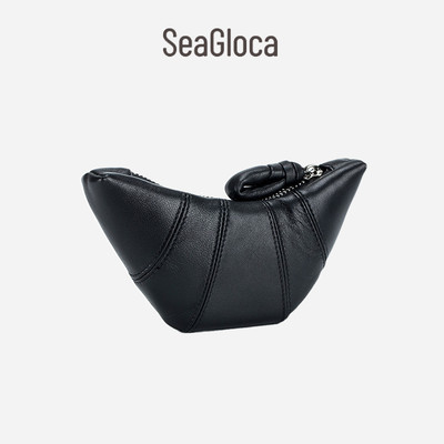 Seagloca Mới Thời Trang Hàn Quốc Niche Họa Tiết Bánh Bao Croissant Túi Treo Dây Đeo Ví Đựng Tiền Xu Cho Nữ 1897