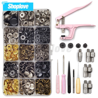 Alat Pasang Butang Besi Bộ Dụng Cụ Kìm Kẹp Kim Loại Với Khóa Cài Cài Cài Đặt Cho Quần Áo / Túi Xách