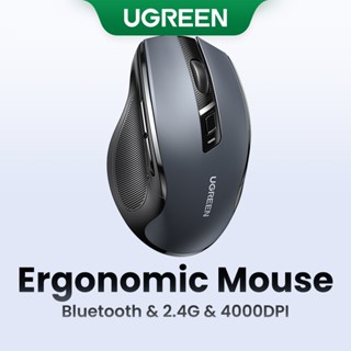 Chuột không dây UGREEN 6 nút 2.4g với đầu nhận USB 5 cấp độ cài đặt 4000DPI thích hợp cho Laptop PC / Mac /Linux