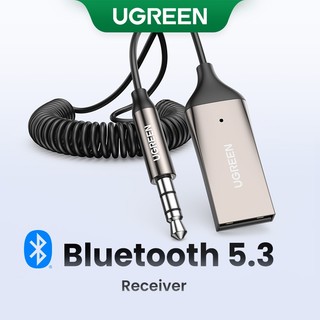 Thiết bị nhận tín hiệu bluetooth 5.3 Aux UGREEN không dây cho loa xe hơi kèm dây cáp 3.5mm