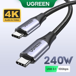 Ugreen 1M PD240W QC4.0 3.0 Cáp USB Type C sang USB C Cho Samsung Galaxy S9 Macbook Hỗ Trợ Sạc Nhanh 4.0 Cáp USB