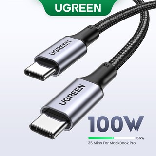 Ugreen Sạc Nhanh 100W 20V 5A Nylon Bradied USB C Sang USB Cáp Dành Cho iPhone 15 / 15 Plus / 15 Pro / 15 Pro Max, MacBook Pro, iPad Pro, Dell XPS, Samsung Galaxy S24 / S23 / S22 Ultra, Sw