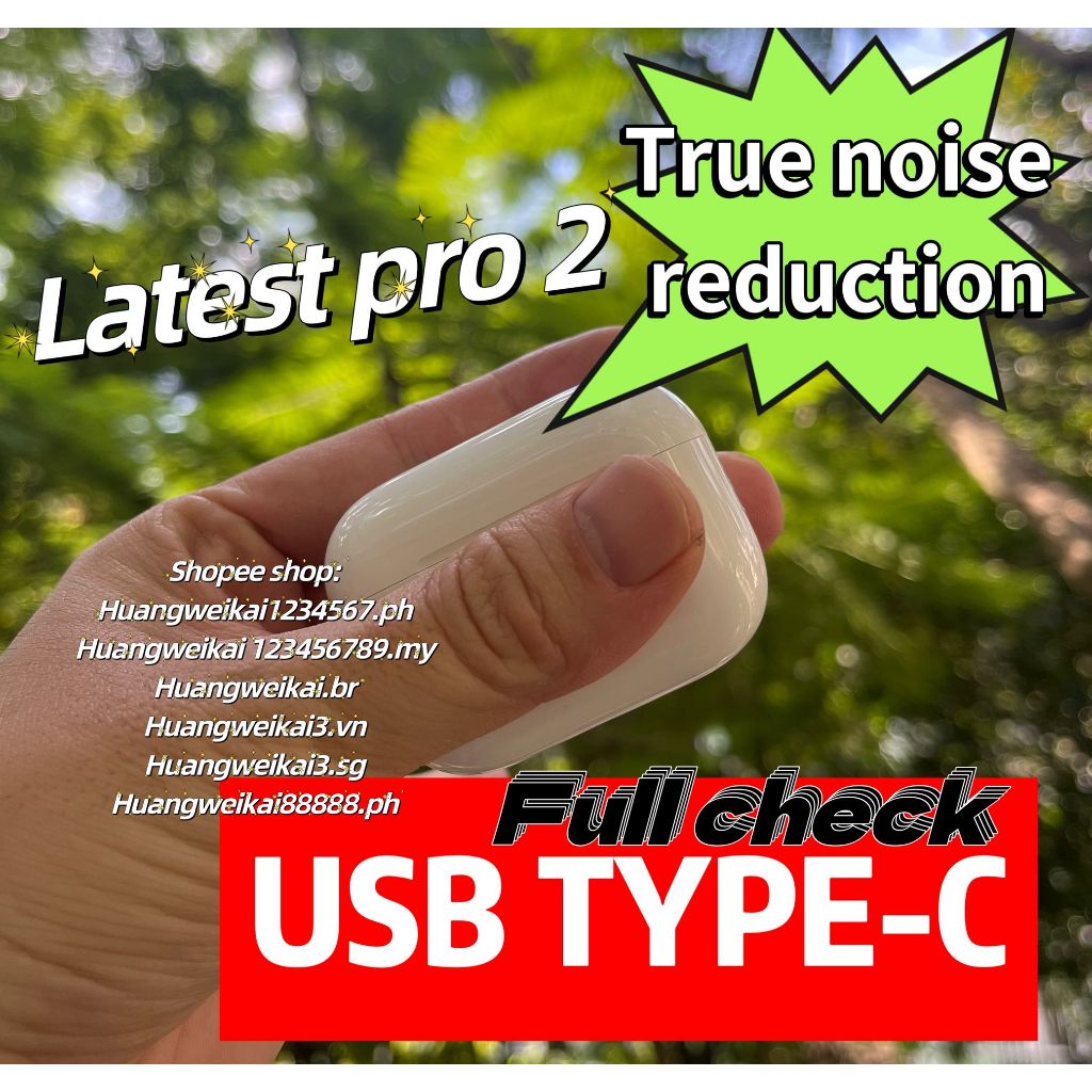 2024 [TYPE-c pro 2 ANC real Premium] Gen Pro 2 Đổi tên Tai nghe Bluetooth không dây GPSTWS Super Bas