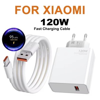  Bộ sạc siêu nhanh 120W cho Xiaomi 11 12 13 14 Redmi Note 11T 12T 13 Pro POCO X4 X5 6A Cáp sạc USB Turbo Type-C 
