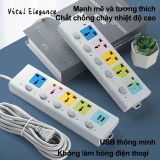 Vital Elegance Bảng mạch ổ cắm điện đa năng USB chất lượng cao