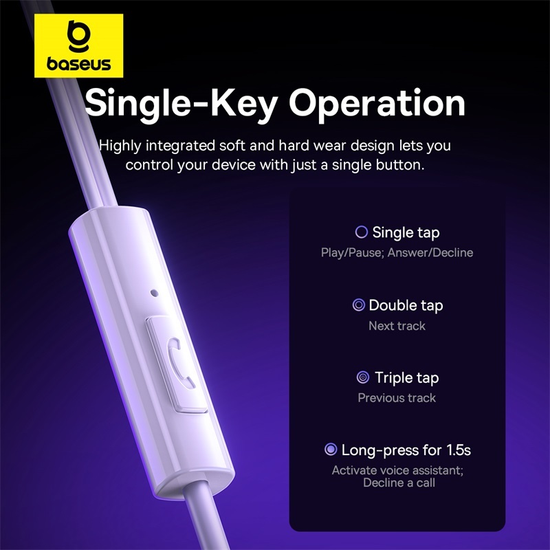 Tai nghe có dây bên trong tai Baseus Encok HZ11 / CZ11 3.5mm Type-C