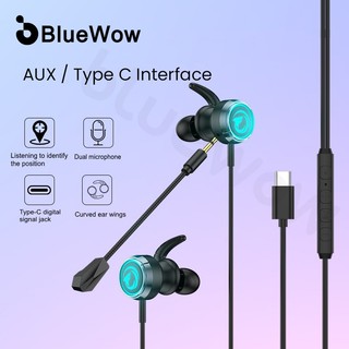 Tai nghe chơi game BlueWow Type C / AUX có Mic khử tiếng ồn phát trực tiếp Tai nghe chơi game đẳng cấp trực tuyến có micrô