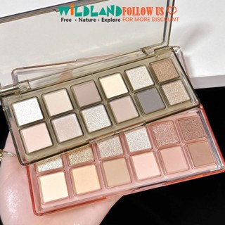 12 Màu Matte Pearl lung linh Earth Eyeshadow Palette màu hồng cam tự nhiên Tấm xi măng trang điểm mắt Phấn mắt