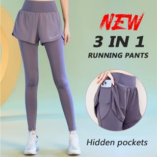 Quần Yoga Quần Legging Thể Thao Cho Nữ Quần Sấy Nhanh Khô Tập Luyện Quần Short Cao Cấp Biker Quần Giả Hai Mảnh Quần Thể Thao