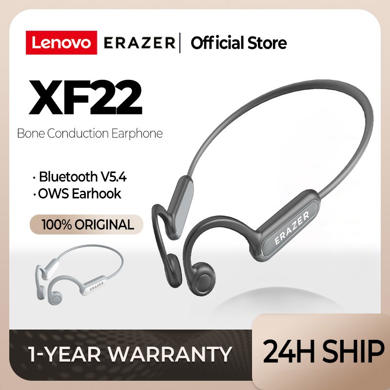 Lenovo ERAZER XF22 Tai nghe không dây Dẫn truyền xương Bluetooth 5.4 Tai nghe thể thao Điều khiển bằng cảm ứng Tai nghe âm thanh nổi HIFI Tai nghe chống nước | BigBuy360 - bigbuy360.vn