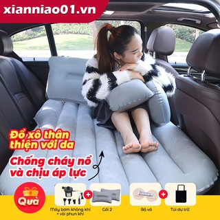  Đệm hơi ô tô loại 1 to dày - Nệm hơi ô tô cao cấp tặng kèm bơm điện, gối, miếng vá dự phòng phù hợp xe 4 đến 7 chỗ Khang Thịnh