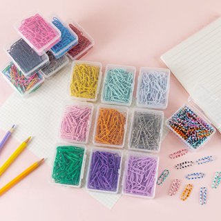 50 Cái / hộp Macaron Màu Kim Loại Kẹp Giấy 28 Mm Sáng Tạo Chân Đồ Dùng Văn Phòng